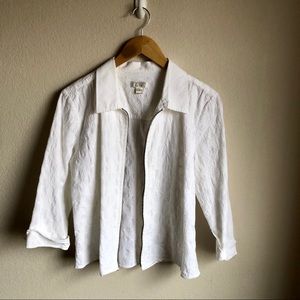 Christopher & Banks white zip up jacket